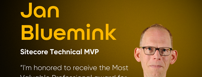 Jan Bluemink Sitecore MVP 2024